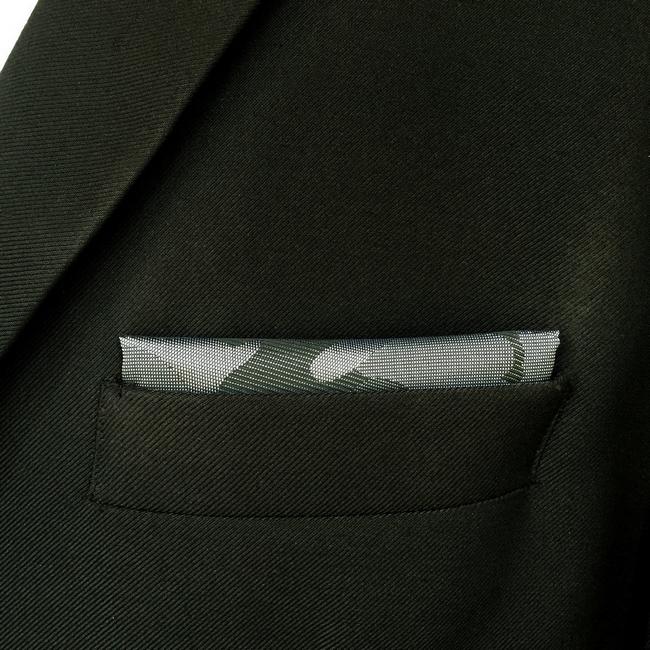shlax & wing EH30 Dark Grey Abstract Silk Mens Pocket Square Brand New Fashion Handkerchief Classic Accessory Hanky Oferta especial