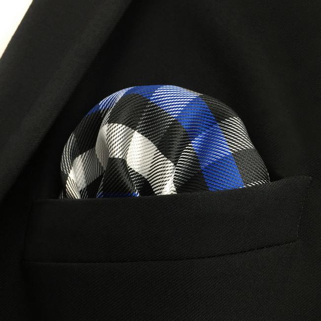 shlax & wing EH32 Multicolor Checkes Silk Mens Pocket Square Wedding Fashion Handkerchief Novelty Dress Hanky COMPRAR AHORA