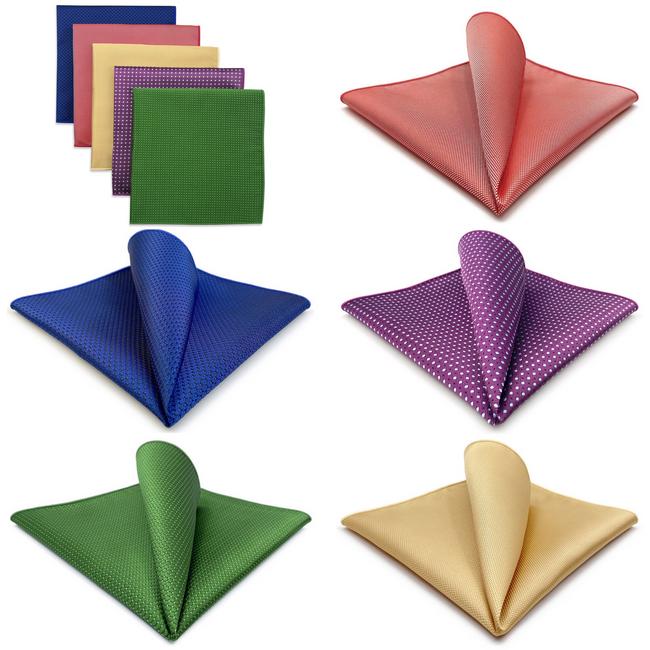 shlax & wing 5 Pieces Mens Pocket Square Brand New Gift Classic Acceossories Handkerchiefs Set 5-11 ÚLTIMAS EDICIONES