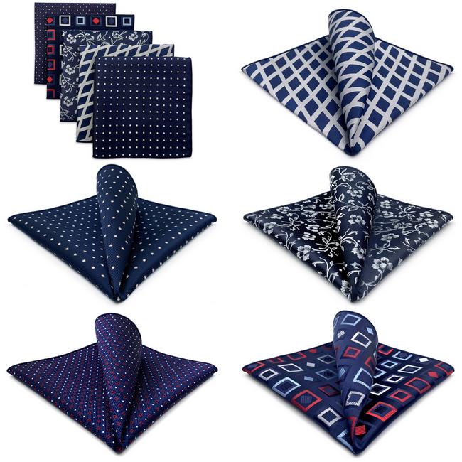 shlax & wing 5 Pieces Mens Pocket Square Brand New Gift Classic Acceossories Handkerchiefs Set 5-12 Últimos 2 días