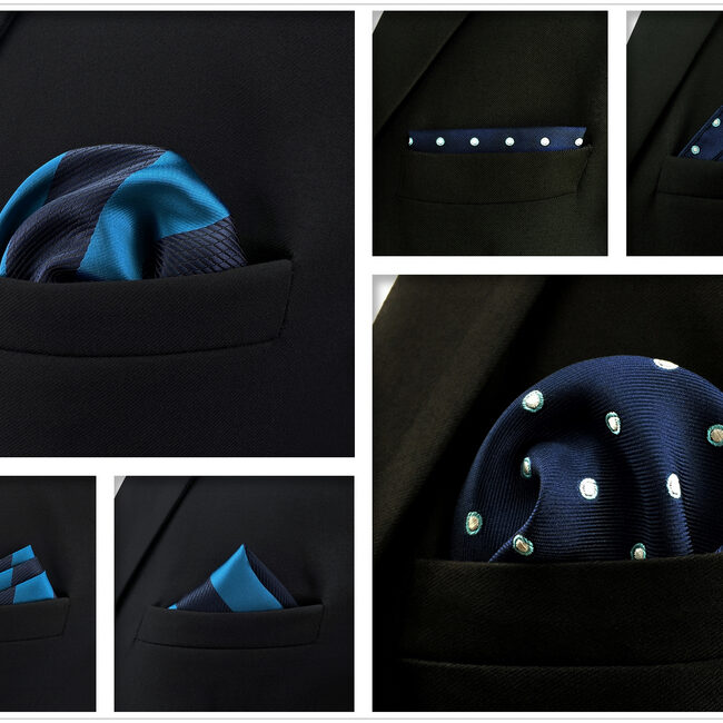 shlax & wing 5 Pieces Mens Pocket Square Brand New Gift Classic Acceossories Handkerchiefs Set 5-13 Último día
