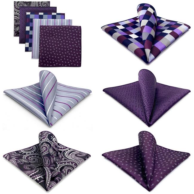 shlax & wing 5 Pieces Mens Pocket Square Brand New Gift Classic Acceossories Handkerchiefs Set 5-14 Precio de fábrica