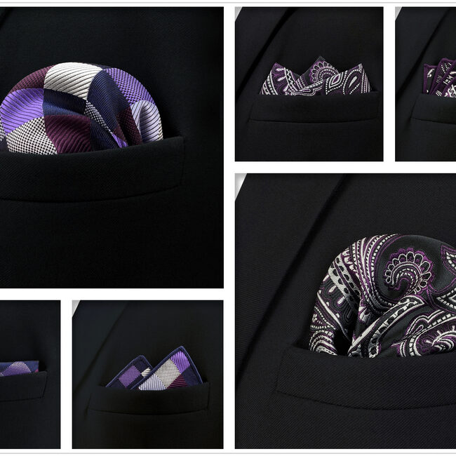 shlax & wing 5 Pieces Mens Pocket Square Brand New Gift Classic Acceossories Handkerchiefs Set 5-14 Precio de fábrica