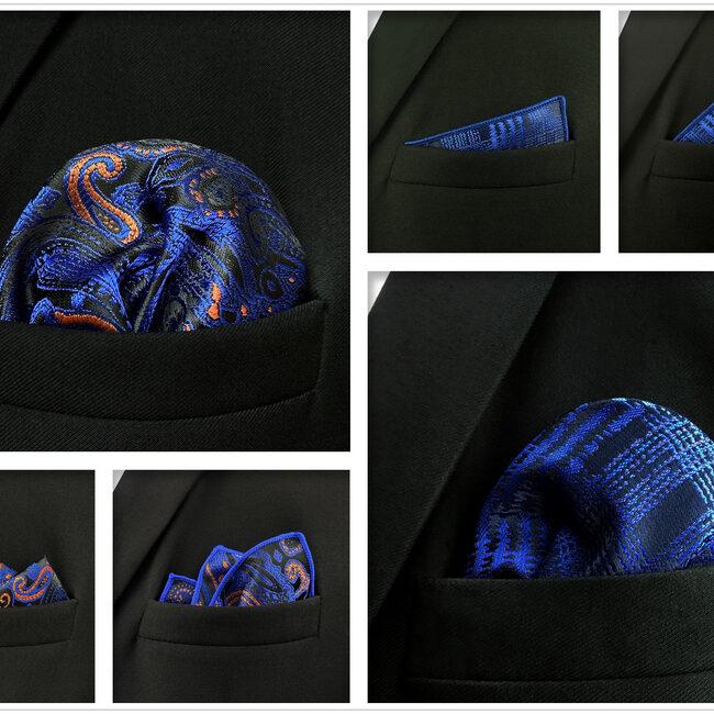 shlax & wing 5 Pieces Mens Pocket Square Brand New Gift Classic Acceossories Handkerchiefs Set 5-15 Promoción por tiempo limitado