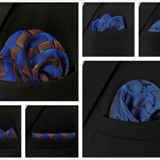 shlax & wing 5 Pieces Mens Pocket Square Brand New Gift Classic Acceossories Handkerchiefs Set 5-15 Promoción por tiempo limitado