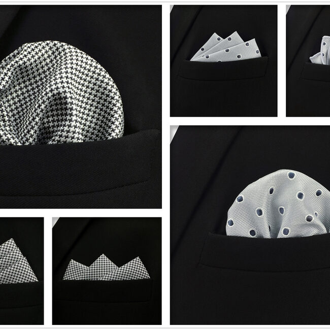 shlax & wing 5 Pieces Mens Pocket Square Brand New Gift Classic Acceossories Handkerchiefs Set 5-17 Solo hoy