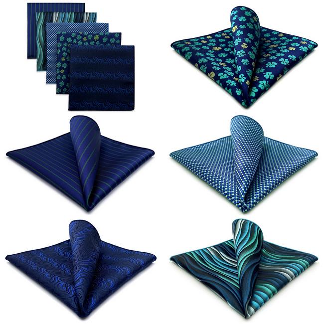 shlax & wing 5 Pieces Mens Pocket Square Brand New Gift Classic Acceossories Handkerchiefs Set 5-19 Oferta especial de fábrica