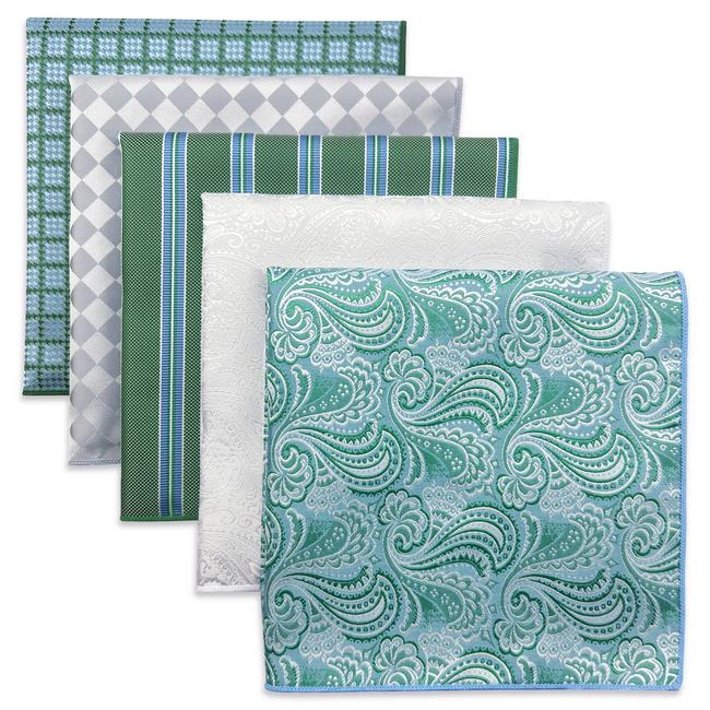 shlax & wing 5 Pieces Mens Pocket Square Brand New Gift Classic Acceossories Handkerchiefs Set 5-2 Promoción trimestral