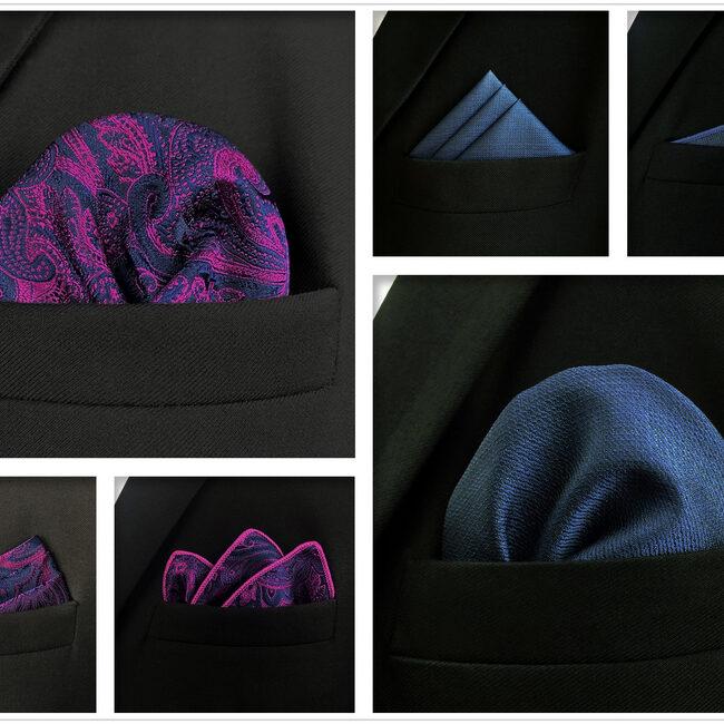 shlax & wing 5 Pieces Mens Pocket Square Brand New Gift Classic Acceossories Handkerchiefs Set 5-20 Solo queda un día