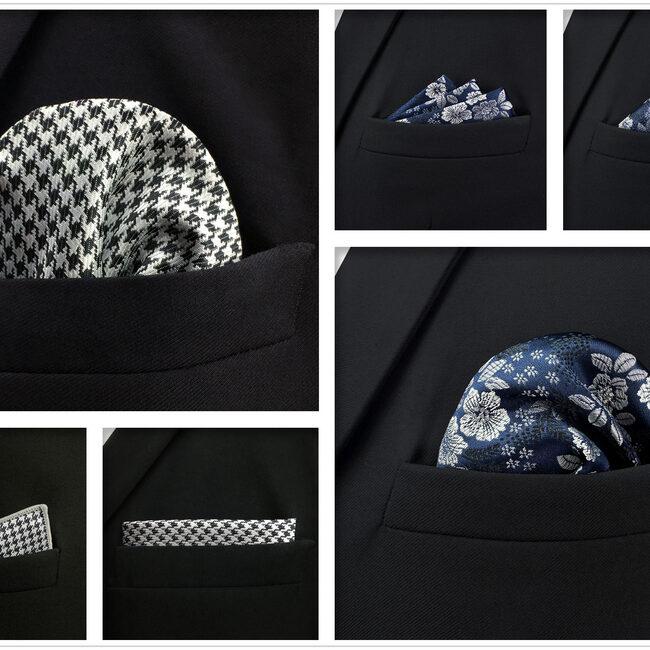 shlax & wing 5 Pieces Mens Pocket Square Brand New Gift Classic Acceossories Handkerchiefs Set 5-3 Superdescuento
