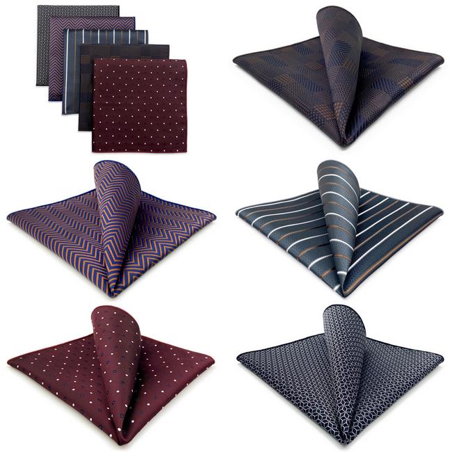 shlax & wing 5 Pieces Mens Pocket Square Brand New Gift Classic Acceossories Handkerchiefs Set 5-4 Grandes descuentos
