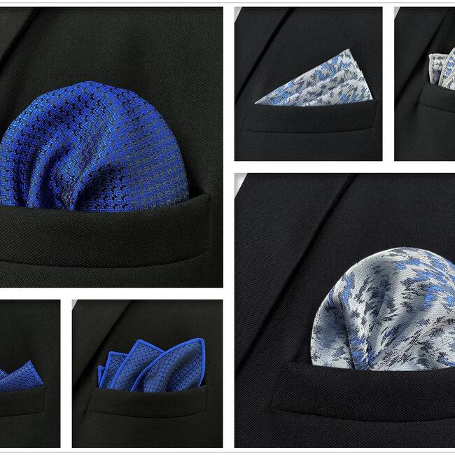 shlax & wing 5 Pieces Mens Pocket Square Brand New Gift Classic Acceossories Handkerchiefs Set 5-5 Liquidación