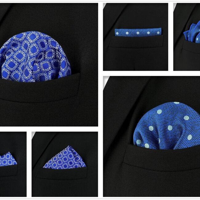 shlax & wing 5 Pieces Mens Pocket Square Brand New Gift Classic Acceossories Handkerchiefs Set 5-5 Liquidación