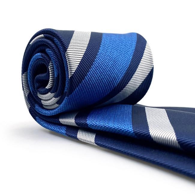 shlax & wing A99 Blue Striped Mens Neckties Pocket Square Set Fashion Classic Extra Long Size Dress Ahorra y exporta