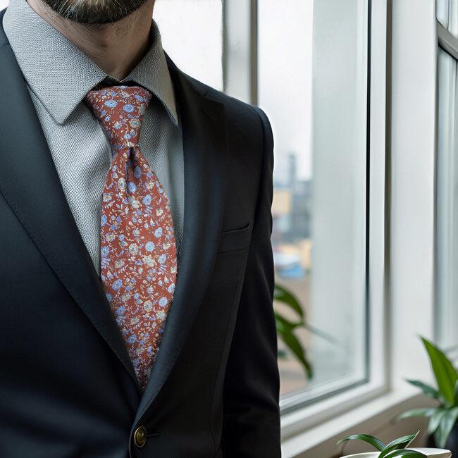 shlax & wing B32 Red Floral Mens Neckties Pocket Square Set Classic Dress Party Fashion Extra Long Size Wedding Precios de Black Friday