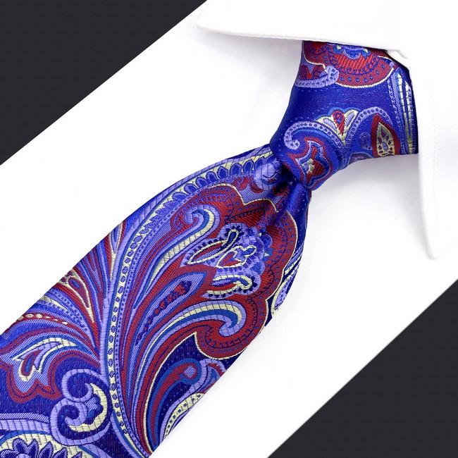 shlax & wing B34 Multicolor Geometric Mens Neckties Pocket Square Set Party Fashion Extra Long Size Wedding Gift Libre de impuestos