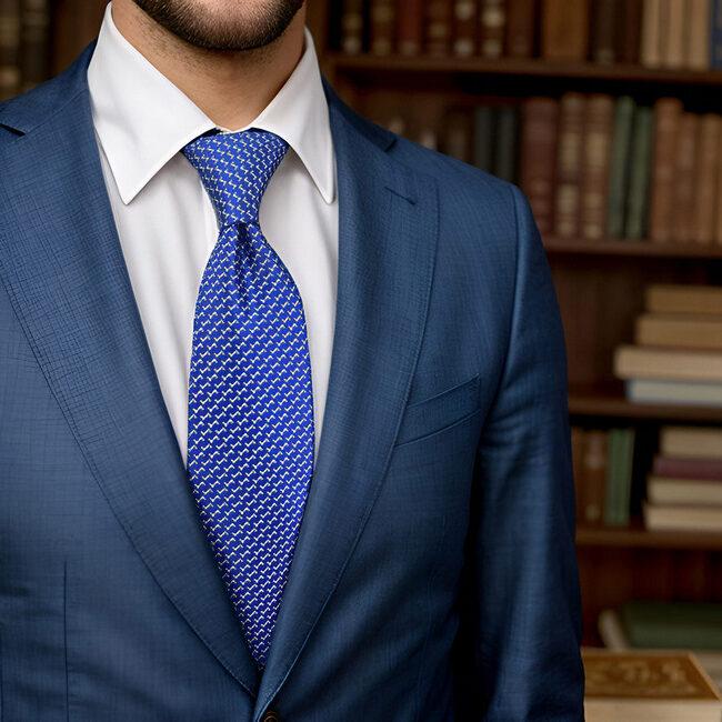 shlax & wing B35 Blue Houndstooth Mens Neckties Classic Pocket Square Set Extra Long Size Business Acceossories Descuentos del mes