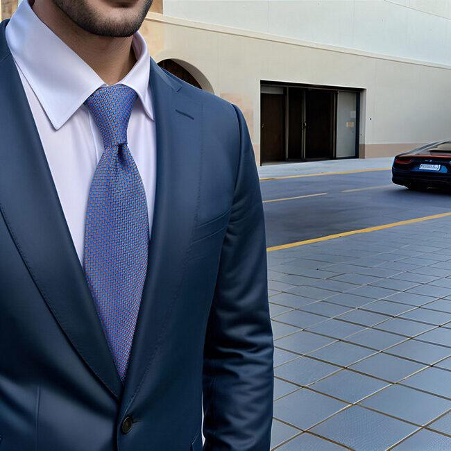 shlax & wing B38 Blue Orange Polka Dots Mens Neckties Pocket Square Set Fashion Extra Long Size Ties Descuento por venta flash