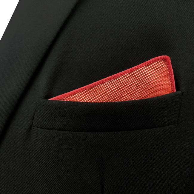 shlax & wing HH33 Red Solid Silk Mens Pocket Square Wedding Classic Handkerchief Dress Fashion Hanky Ofertas especiales