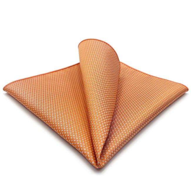 shlax & wing HH6 Orange Polka Dots Silk Mens Pocket Square Groom Accessory Fashion 2025