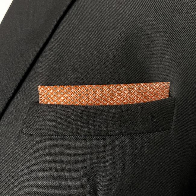 shlax & wing HH6 Orange Polka Dots Silk Mens Pocket Square Groom Accessory Fashion 2025