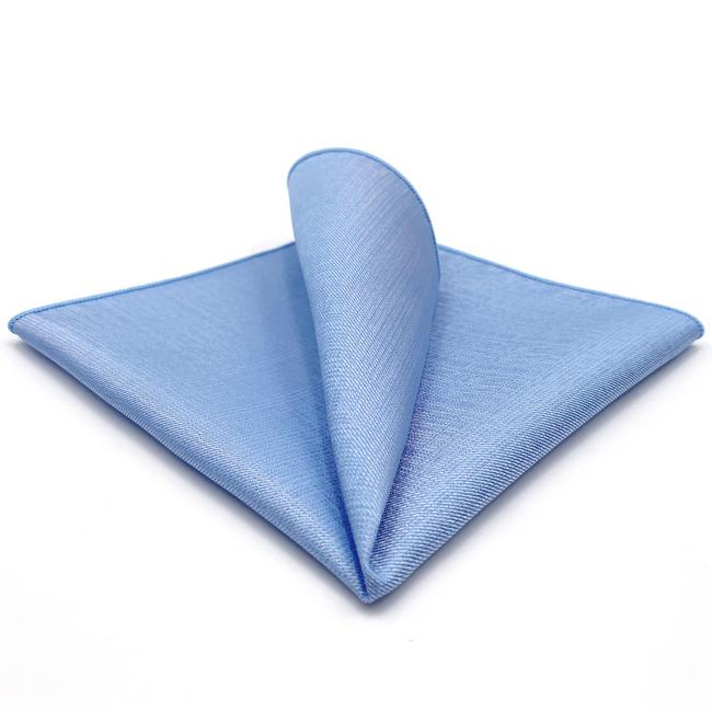 shlax & wing DH34 Light Blue Solid Silk Mens Pocket Square Wedding Brand New Handkerchief Novelty Classic Fashion Hanky
