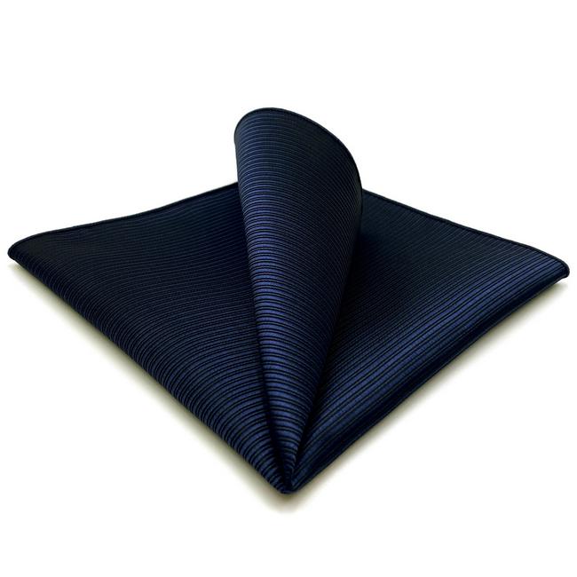 shlax & wing FH20 Navy Solid Silk Mens Pocket Square Wedding Brand New Handkerchief Classic Fashion Hanky En oferta
