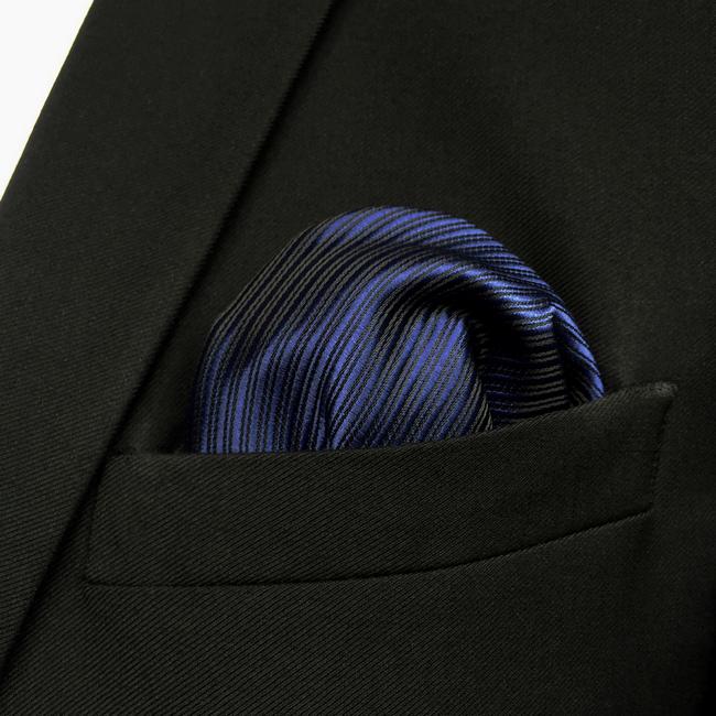 shlax & wing FH20 Navy Solid Silk Mens Pocket Square Wedding Brand New Handkerchief Classic Fashion Hanky En oferta