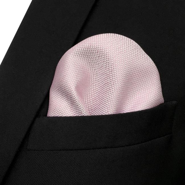shlax & wing FH8 Baby pink Solid Silk Mens Pocket Square Wedding Brand New Handkerchief Classic Fashion Hanky Los más vendidos