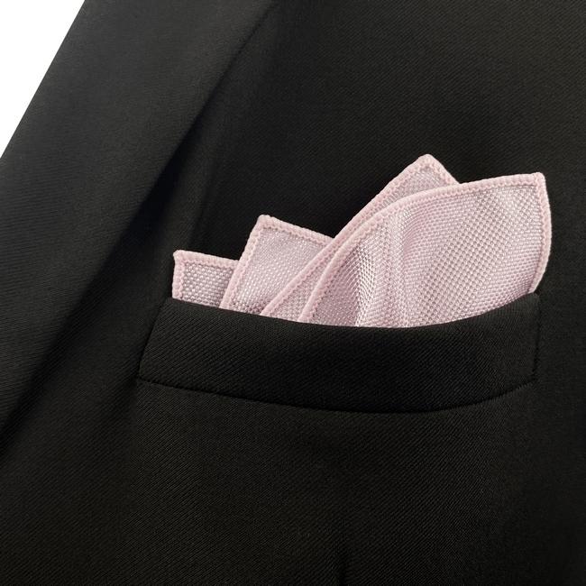 shlax & wing FH8 Baby pink Solid Silk Mens Pocket Square Wedding Brand New Handkerchief Classic Fashion Hanky Los más vendidos
