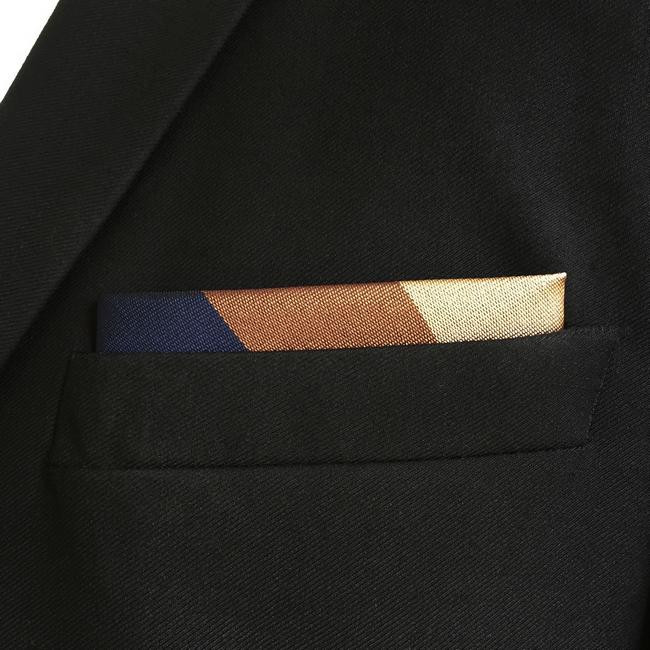 shlax & wing GH13 Multicolor Striped Mens Pocket Square Silk Fashion Classic Party Business Hanky Wedding Liquidación