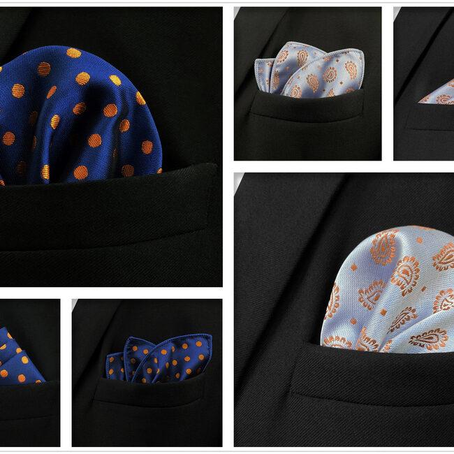shlax & wing 5 Pieces Mens Pocket Square Brand New Gift Classic Acceossories Handkerchiefs Set 5-7 Envío gratis