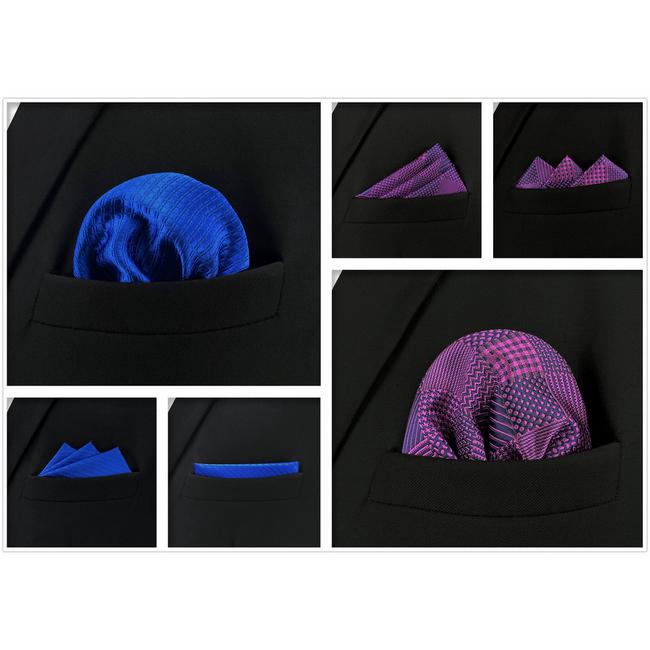 shlax & wing 5 Pieces Mens Pocket Square Fashion Gift Classic Assorted Handkerchiefs Set 1-76 Oferta especial
