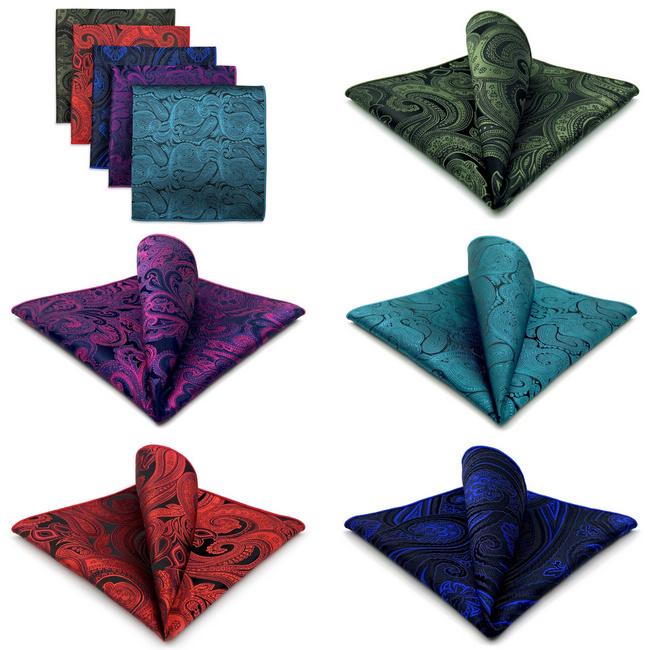 shlax & wing 5 Pieces Mens Pocket Square Fashion Gift Classic Assorted Handkerchiefs Set 2-101 Envío gratis