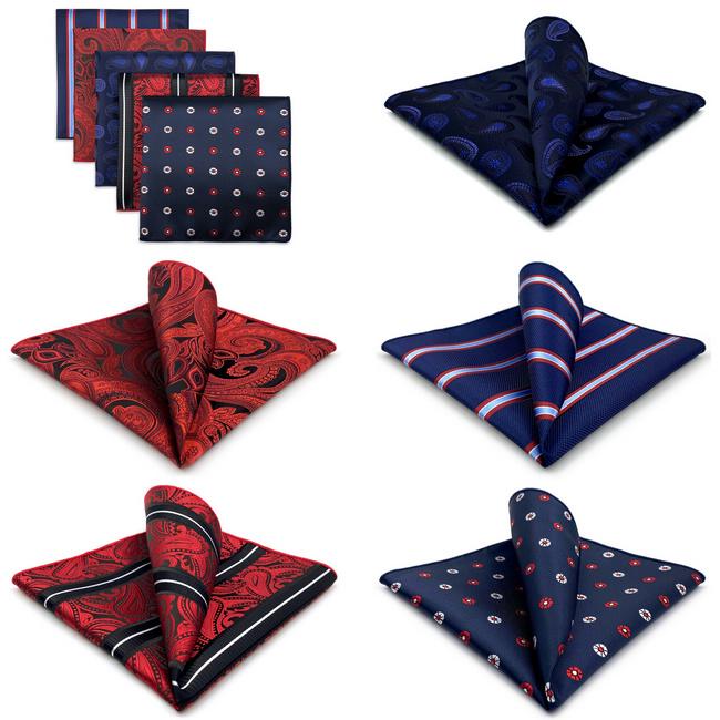 shlax & wing 5 Pieces Mens Pocket Square Fashion Gift Classic Assorted Handkerchiefs Set 2-94 Últimos 3 días