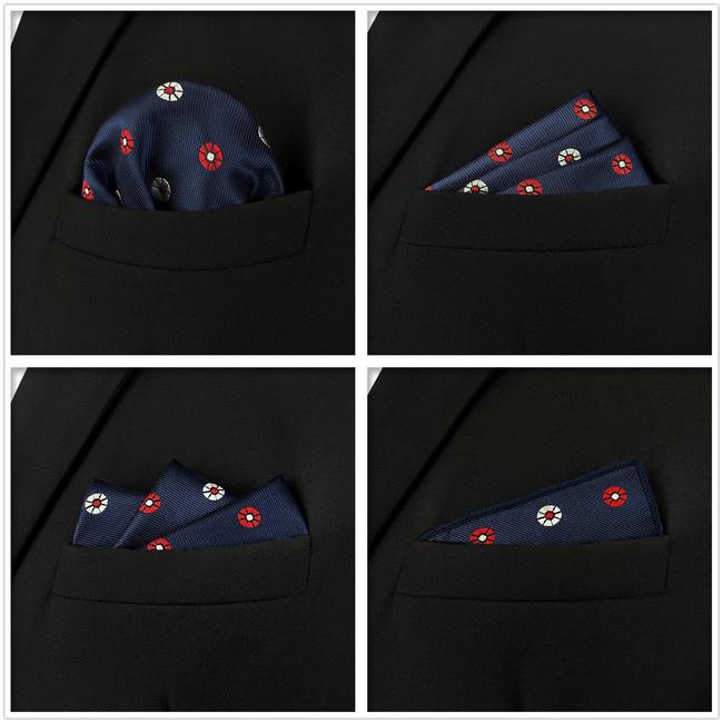shlax & wing 5 Pieces Mens Pocket Square Fashion Gift Classic Assorted Handkerchiefs Set 2-94 Últimos 3 días