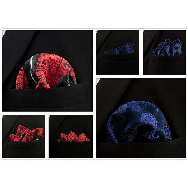 shlax & wing 5 Pieces Mens Pocket Square Fashion Gift Classic Assorted Handkerchiefs Set 2-94 Últimos 3 días