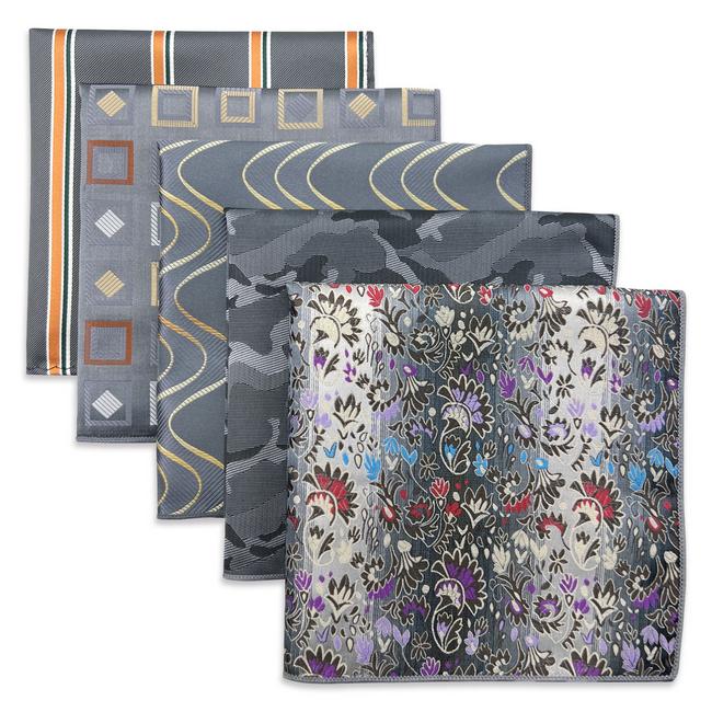 shlax & wing 5 Pieces Mens Pocket Square Set Brand New Gift Classic Acceossories Handkerchiefs 5-21 COMPRAR AHORA