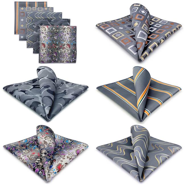 shlax & wing 5 Pieces Mens Pocket Square Set Brand New Gift Classic Acceossories Handkerchiefs 5-21 COMPRAR AHORA