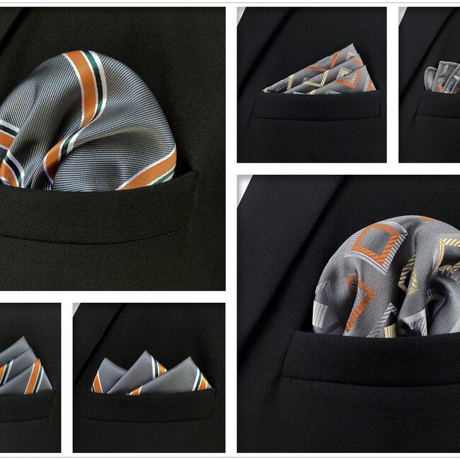 shlax & wing 5 Pieces Mens Pocket Square Set Brand New Gift Classic Acceossories Handkerchiefs 5-21 COMPRAR AHORA