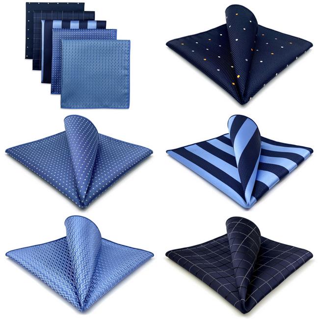 shlax & wing 5 Pieces Mens Pocket Square Set Brand New Gift Classic Acceossories Handkerchiefs Set 5-9 Promoción por tiempo limitado