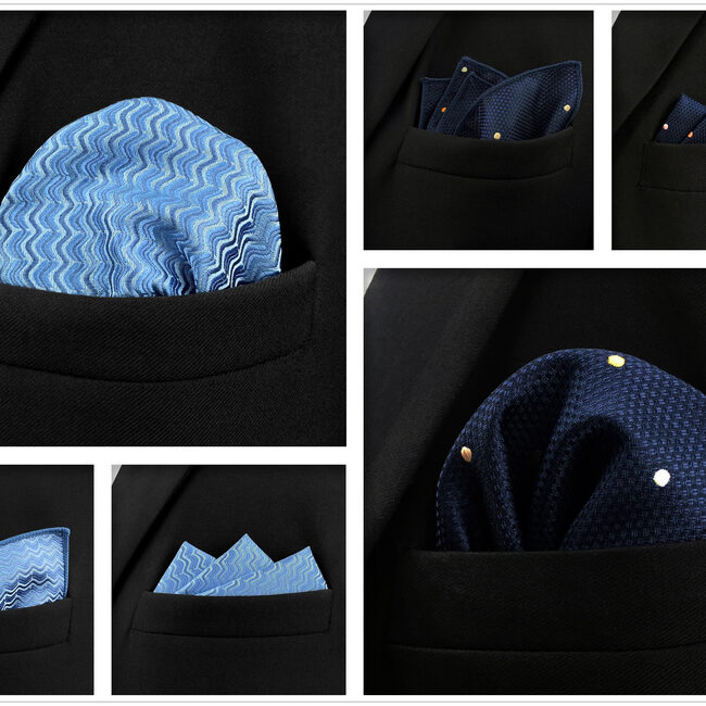 shlax & wing 5 Pieces Mens Pocket Square Set Brand New Gift Classic Acceossories Handkerchiefs Set 5-9 Promoción por tiempo limitado