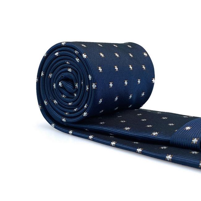 shlax & wing B46 Navy Blue Floral Mens Necktie Set Fashion Pocket Square Classic Extra Long Size Liquidación