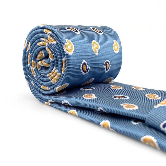 shlax & wing B48 Royal Blue Paisley Mens Neckties Set Fashion Pocket Square Extra Long Size Business Wedding Tienda de fábrica