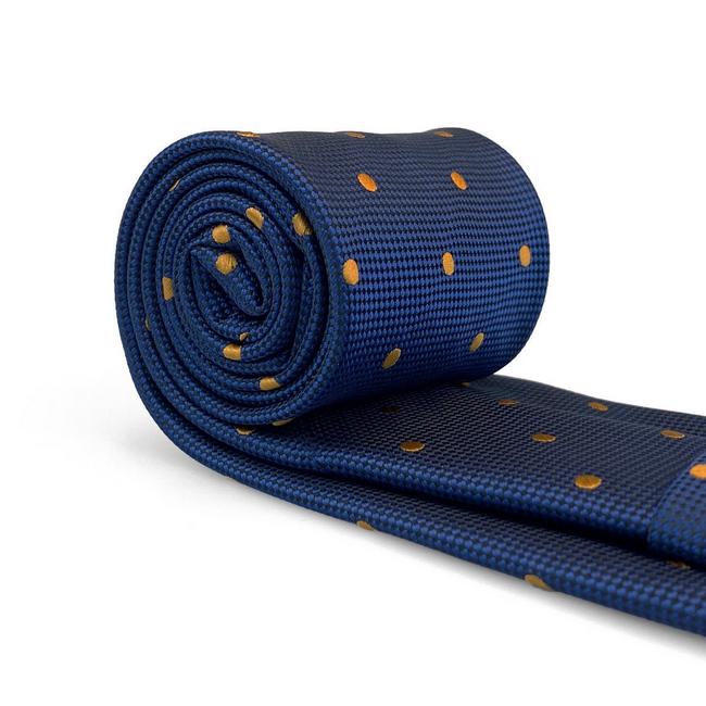 shlax & wing B54 Blue Polka Dots Mens Neckties Pocket Square Set Classic Fashion Business Extra Long Size Outlet