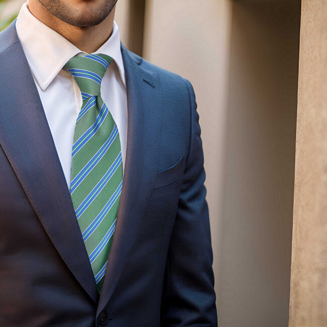 shlax & wing B57 Green Striped Mens Necktie Set Business Pocket Square Extra Long Size Classic Wedding Ofertas