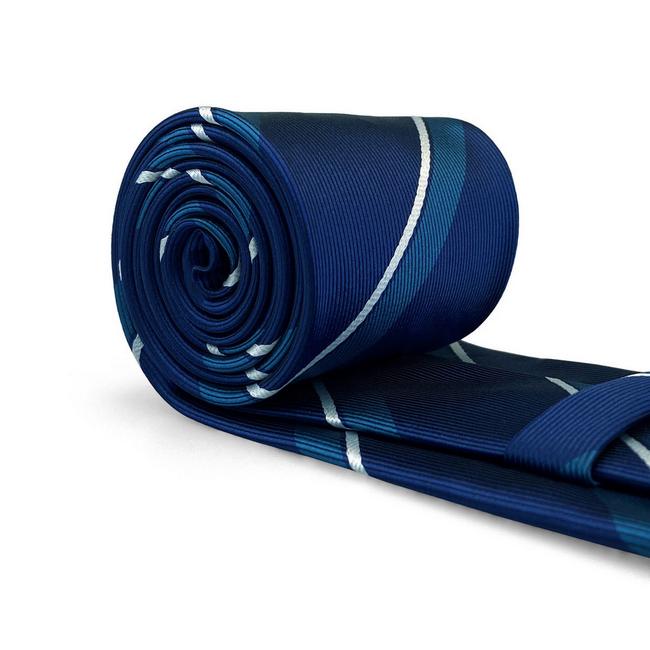 shlax & wing B59 Blue Striped Mens Neckties Pocket Square Set Fashion Party 63″ Classic Skinny Necktie Business En oferta