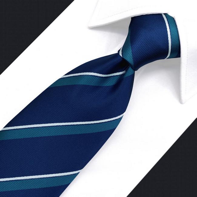 shlax & wing B59 Blue Striped Mens Neckties Pocket Square Set Fashion Party 63″ Classic Skinny Necktie Business En oferta
