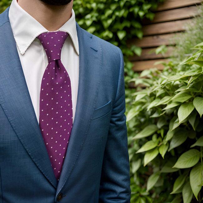 shlax & wing B63 Dark Magenta Purple Dots Mens Neckties Pocket Square Set Classic Fashion Wedding Extra Long Size Los más vendidos