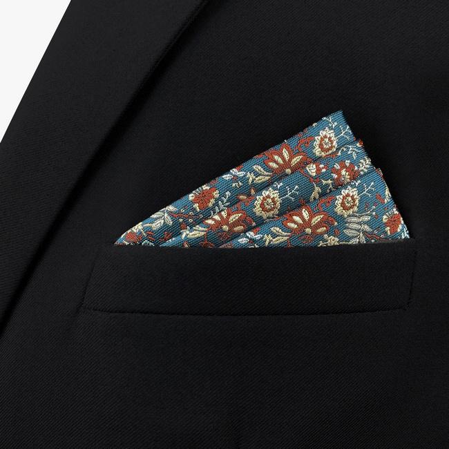 shlax & wing AH52 Seaweed Green Floral Mens Pocket Square Classic Dress Party Fashion Handkerchief Rebajas top